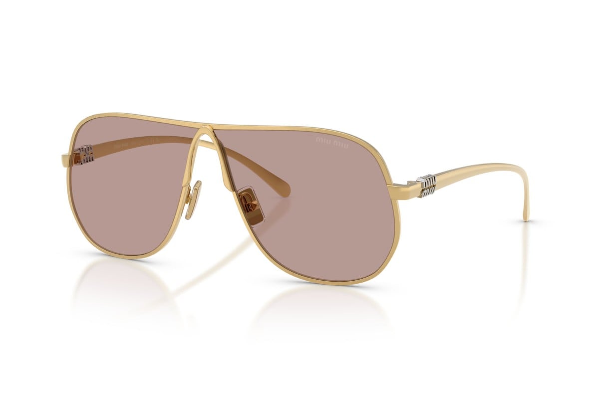 OCCHIALE DA SOLE DONNA | MIU MIU MU A56S - 5AK20I ORO - CALIBRO 66