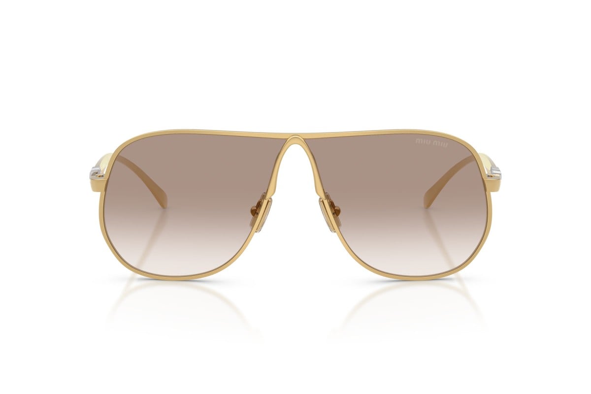 OCCHIALE DA SOLE DONNA | MIU MIU MU A56S - 5AK90L ORO - CALIBRO 66