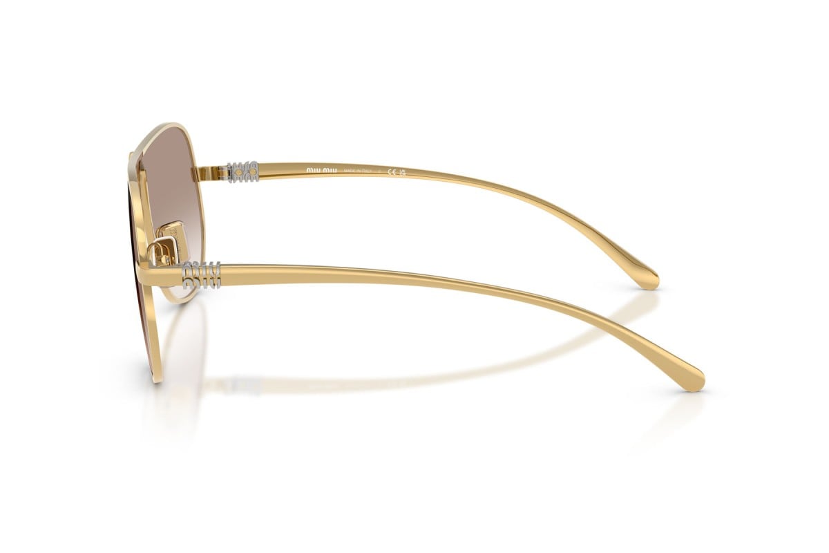 OCCHIALE DA SOLE DONNA | MIU MIU MU A56S - 5AK90L ORO - CALIBRO 66