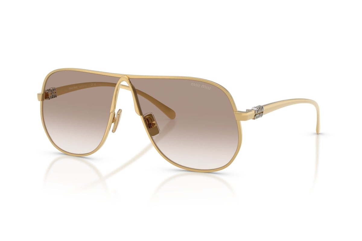OCCHIALE DA SOLE DONNA | MIU MIU MU A56S - 5AK90L ORO - CALIBRO 66