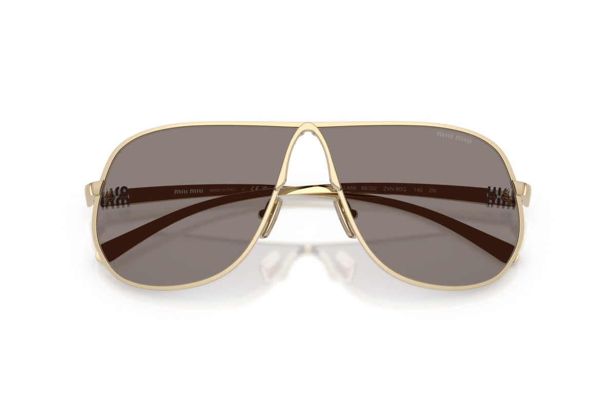 OCCHIALE DA SOLE DONNA | MIU MIU MU A56S - ZVN80Q ORO PALLIDO - CALIBRO 66