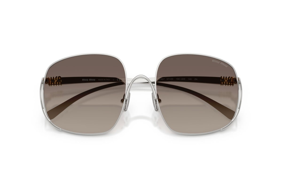 OCCHIALE DA SOLE DONNA | MIU MIU MU A57S - 1BC30S ARGENTO - CALIBRO 57