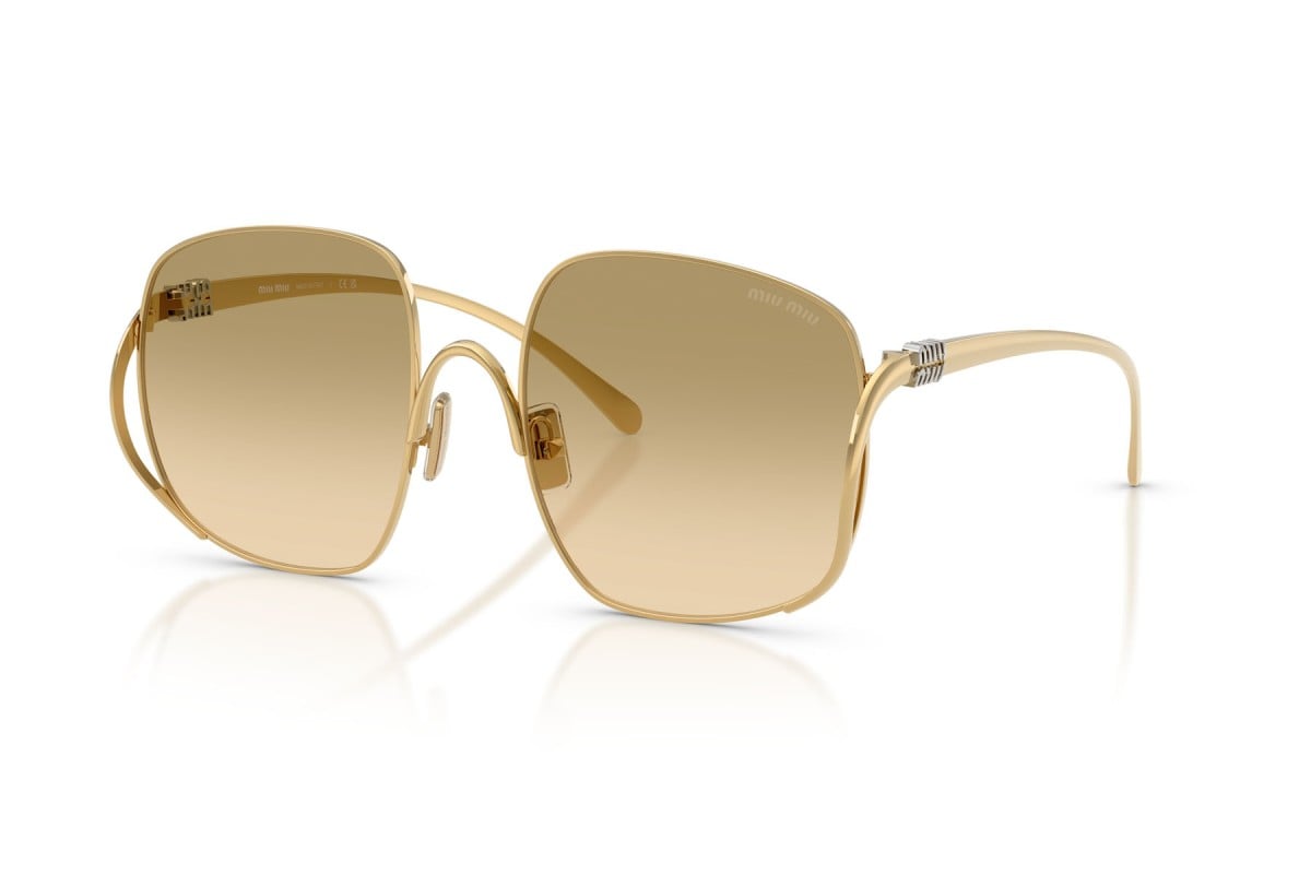 OCCHIALE DA SOLE DONNA | MIU MIU MU A57S - 5AK20S ORO - CALIBRO 57