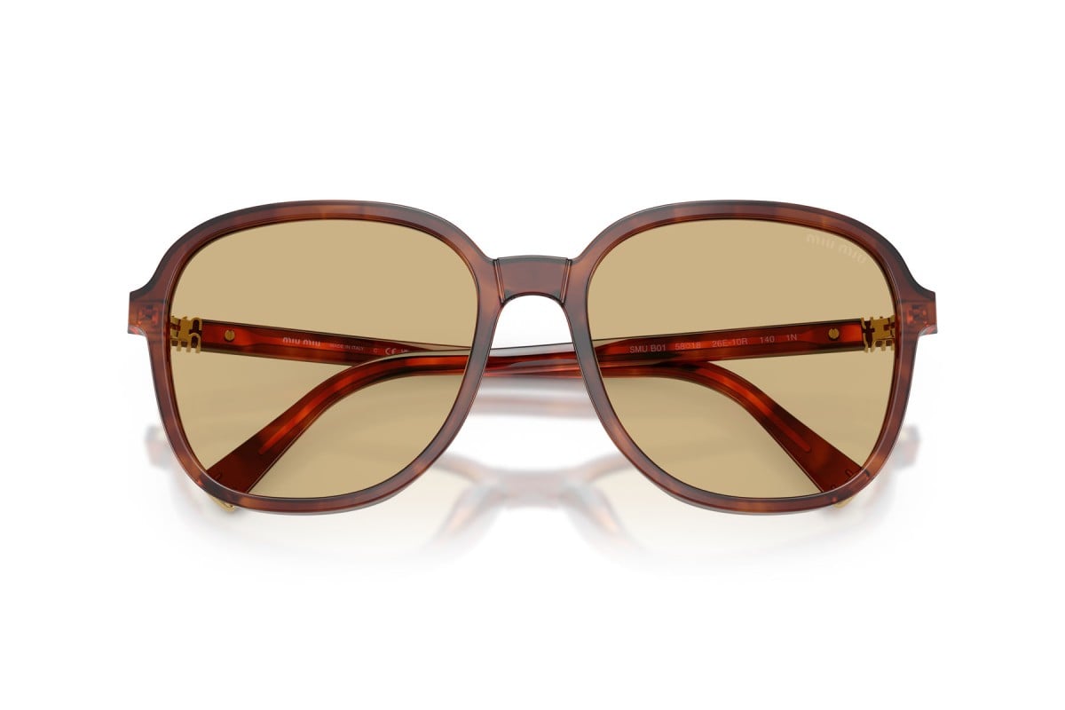 OCCHIALE DA SOLE DONNA | MIU MIU MU B01S - 26E10R TABACCO STRIATO - CALIBRO 58