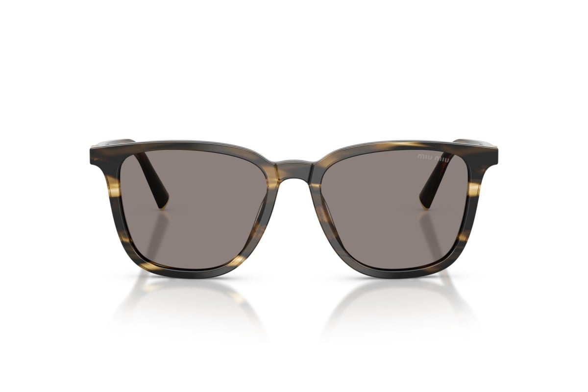 OCCHIALE DA SOLE DONNA | MIU MIU MU B03S - 25E80Q LODEN A RIGHE - CALIBRO 53