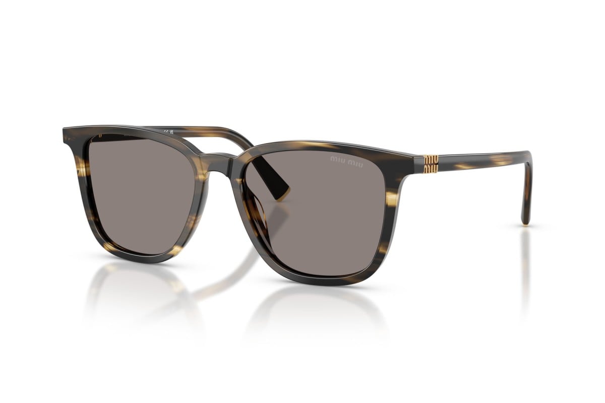 OCCHIALE DA SOLE DONNA | MIU MIU MU B03S - 25E80Q LODEN A RIGHE - CALIBRO 53