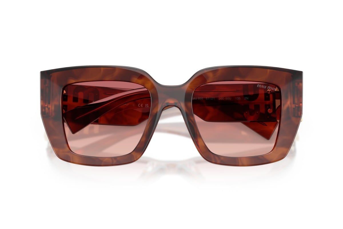 OCCHIALE DA SOLE DONNA | MIU MIU MU B05S - 26E50U TABACCO STRIATO - CALIBRO 51