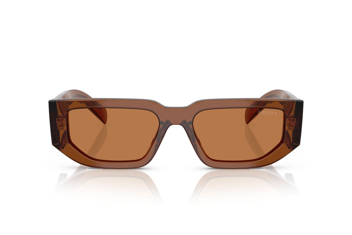 OCCHIALE DA SOLE UOMO | PRADA PR 09ZS - 20H90Q MARRONE SCURO TRASPARENTE - CALIBRO 54