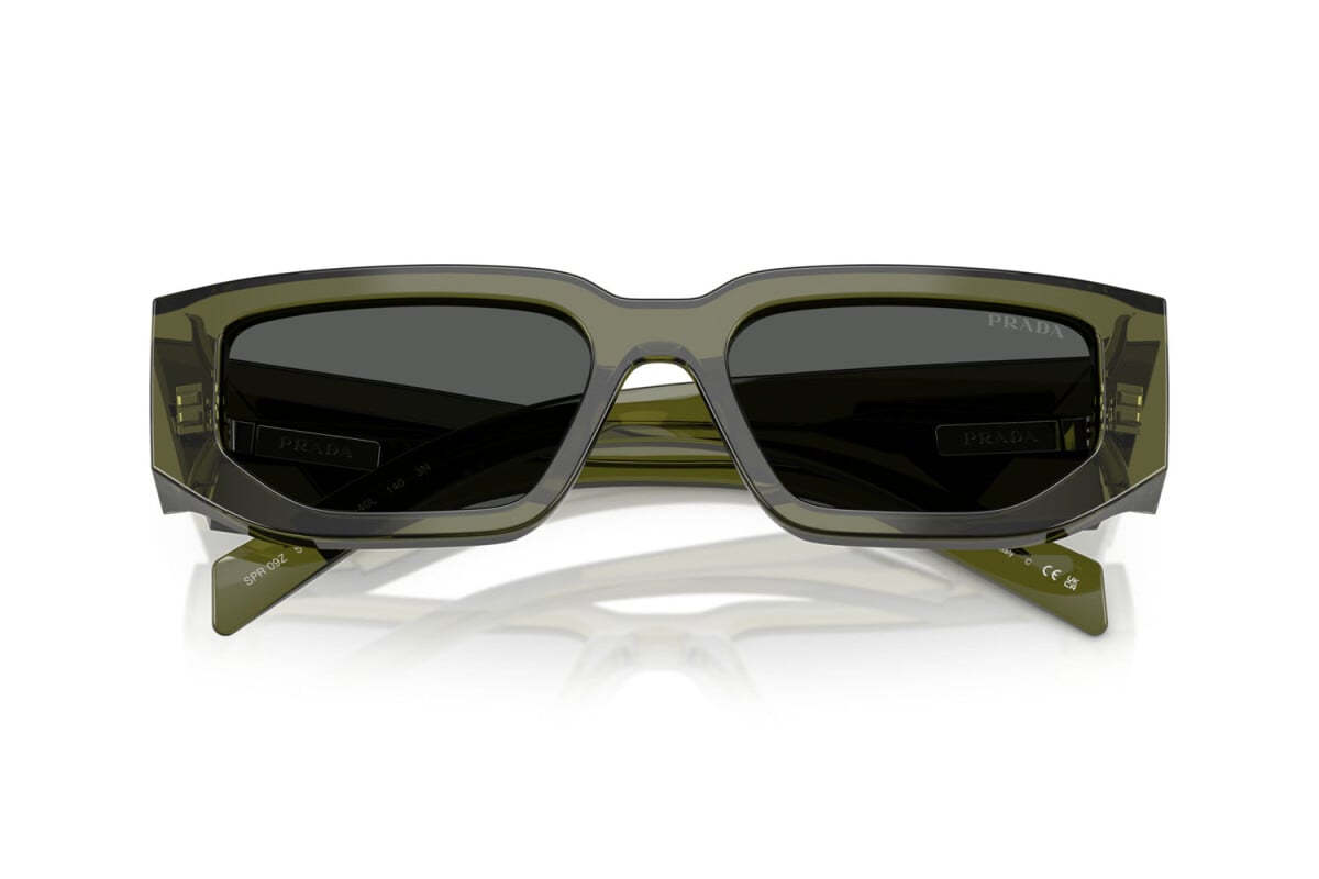 PRADA - 25A40L VERDE MILITARE TRASPARENTE | OCCHIALE DA SOLE UOMO - PR 09ZS CALIBRO 54