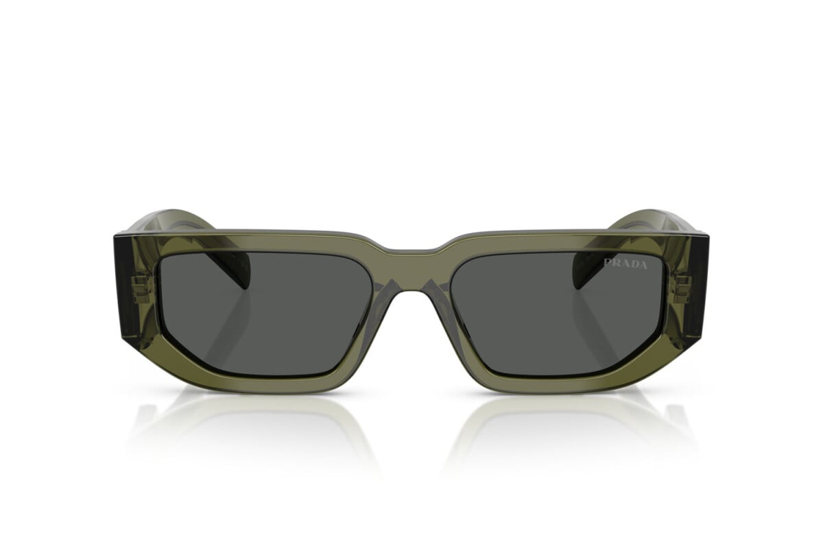 PRADA - 25A40L VERDE MILITARE TRASPARENTE | OCCHIALE DA SOLE UOMO - PR 09ZS CALIBRO 54