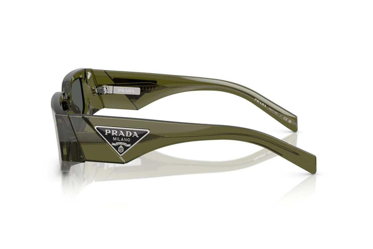 PRADA - 25A40L VERDE MILITARE TRASPARENTE | OCCHIALE DA SOLE UOMO - PR 09ZS CALIBRO 54