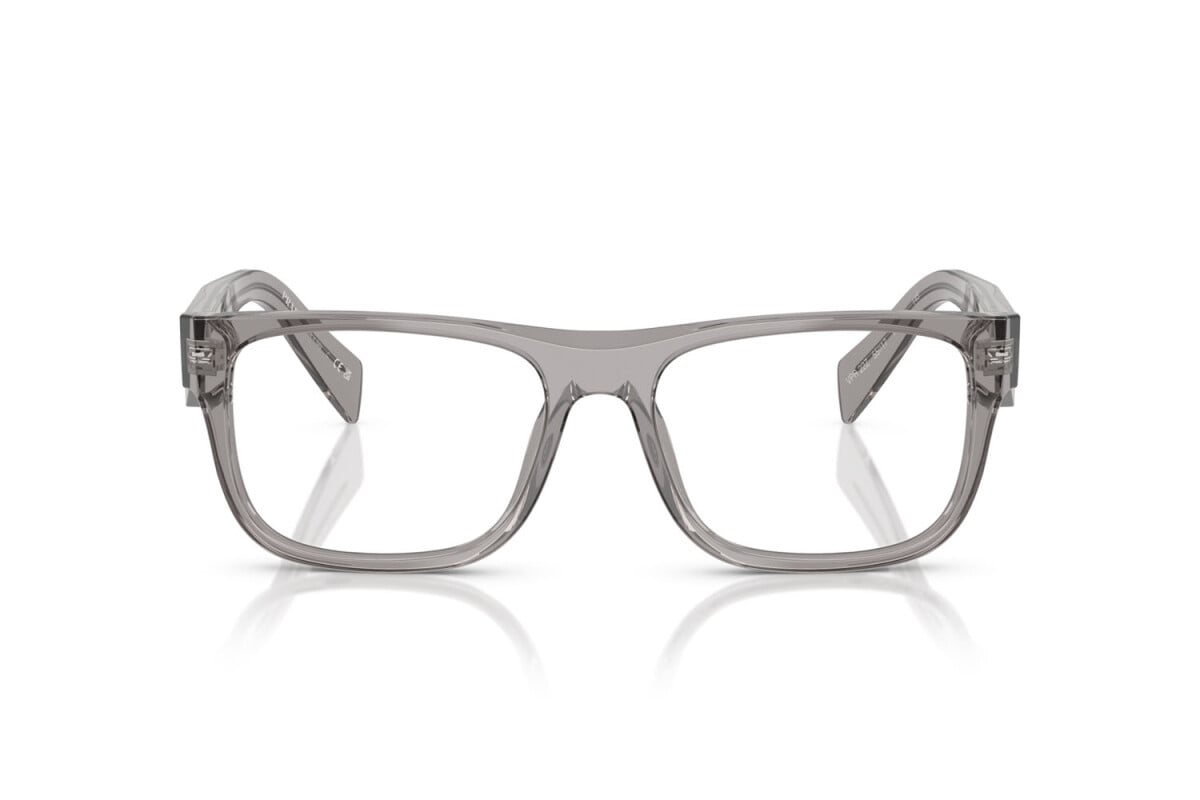 PRADA - 16Z1O1 GRIGIO SCURO TRASPARENTE | OCCHIALE DA VISTA UOMO - PR 22ZV CALIBRO 55