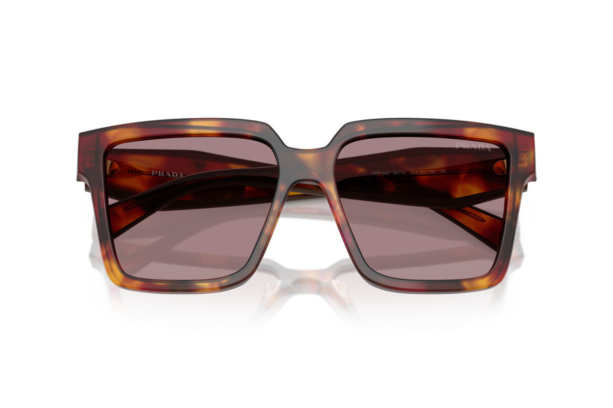 PRADA - 22A20I TARTARUGA PAPAVERO | OCCHIALE DA SOLE DONNA - PR 24ZS CALIBRO 56