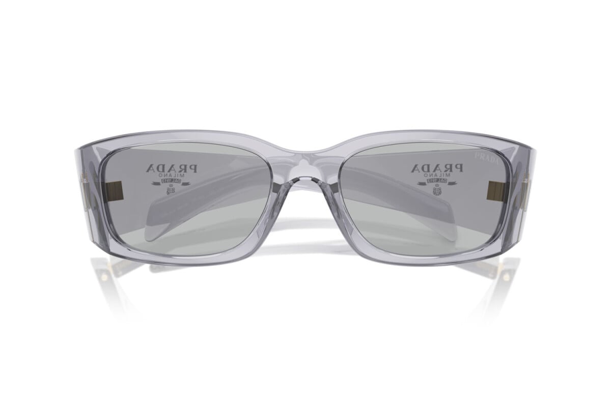PRADA - 12R30B GRIGIO TRASPARENTE | OCCHIALE DA SOLE DONNA - PR A14S CALIBRO 60