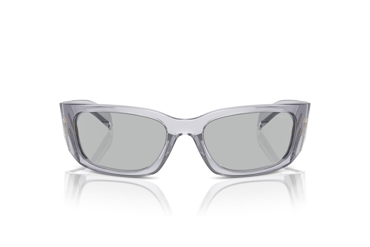 PRADA - 12R30B GRIGIO TRASPARENTE | OCCHIALE DA SOLE DONNA - PR A14S CALIBRO 60