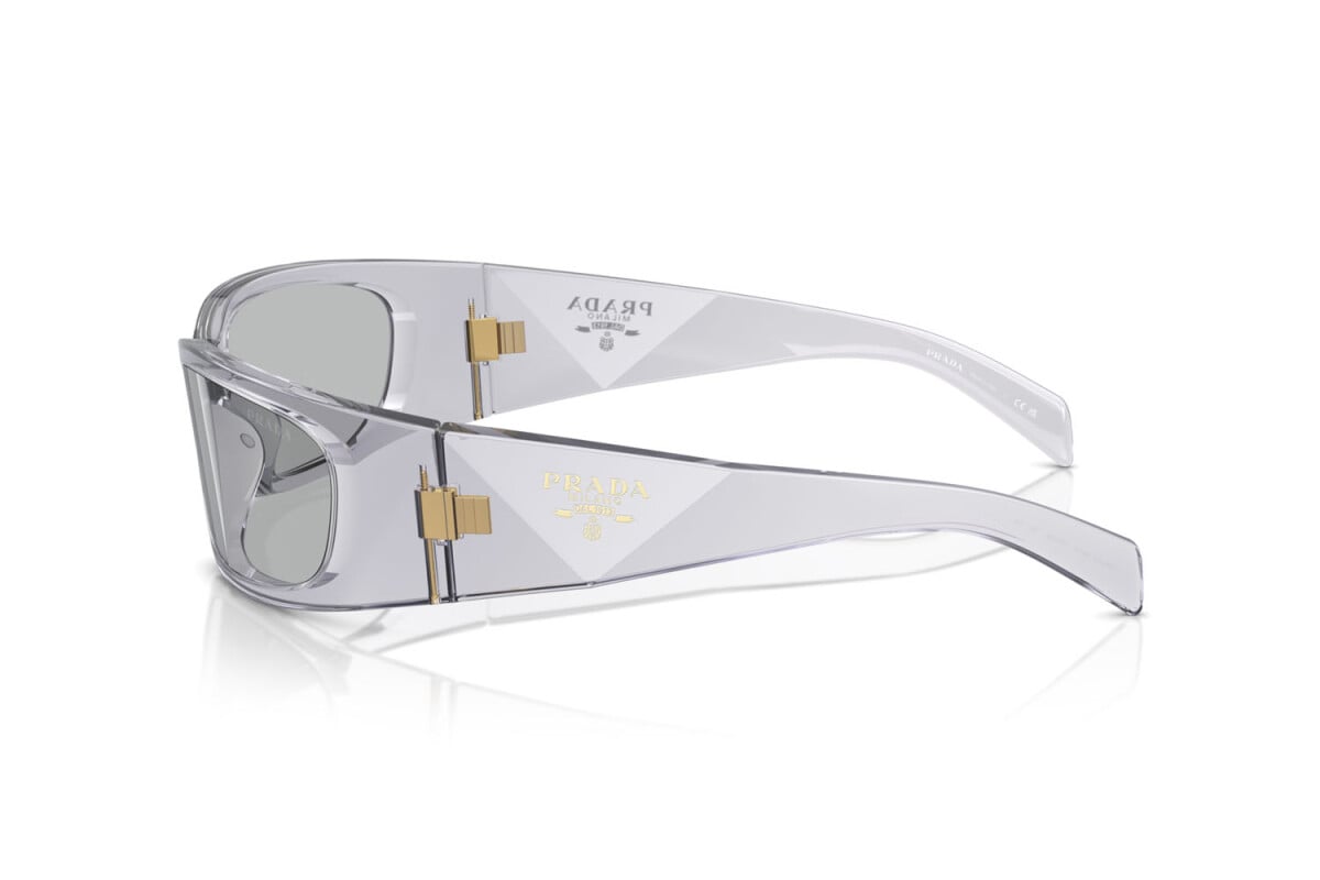 PRADA - 12R30B GRIGIO TRASPARENTE | OCCHIALE DA SOLE DONNA - PR A14S CALIBRO 60