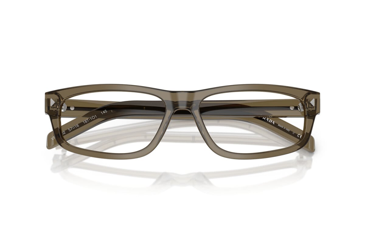 PRADA - 18T1O1 MARRONE TRASPARENTE | OCCHIALE DA VISTA UOMO - PR B02V CALIBRO 55