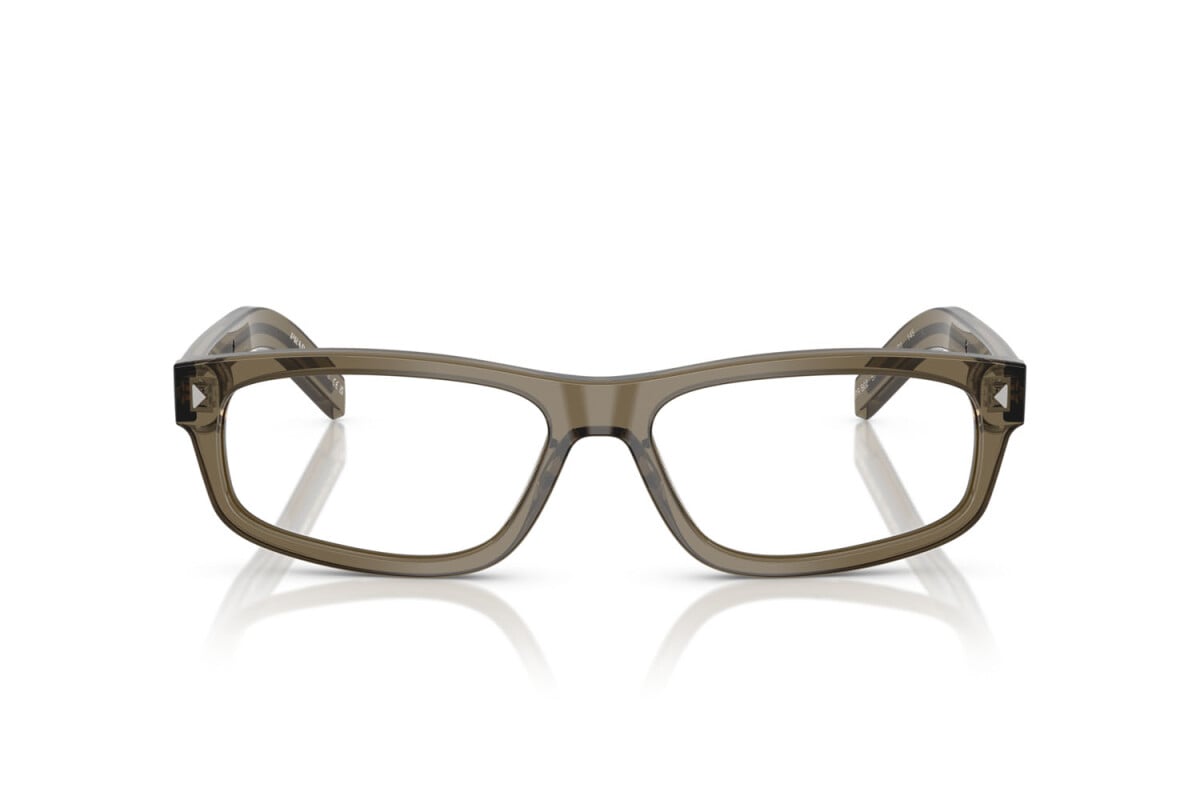 PRADA - 18T1O1 MARRONE TRASPARENTE | OCCHIALE DA VISTA UOMO - PR B02V CALIBRO 57