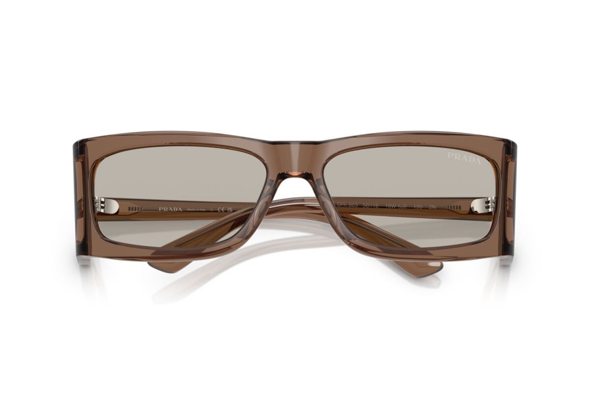PRADA - 16W5J2 MARRONE TRASPARENTE | OCCHIALE DA SOLE UOMO - PR B03S CALIBRO 56