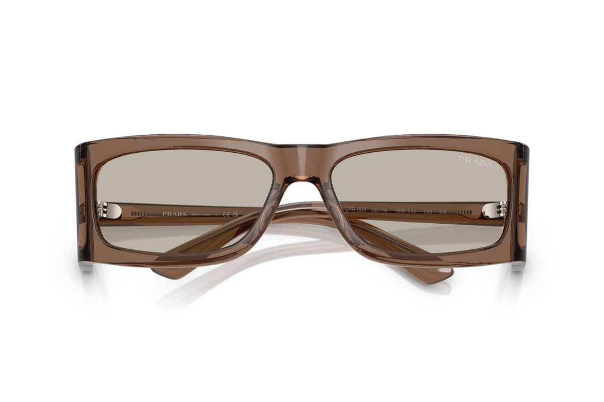 PRADA - 16W5J2 MARRONE TRASPARENTE | OCCHIALE DA SOLE UOMO - PR B03S CALIBRO 56