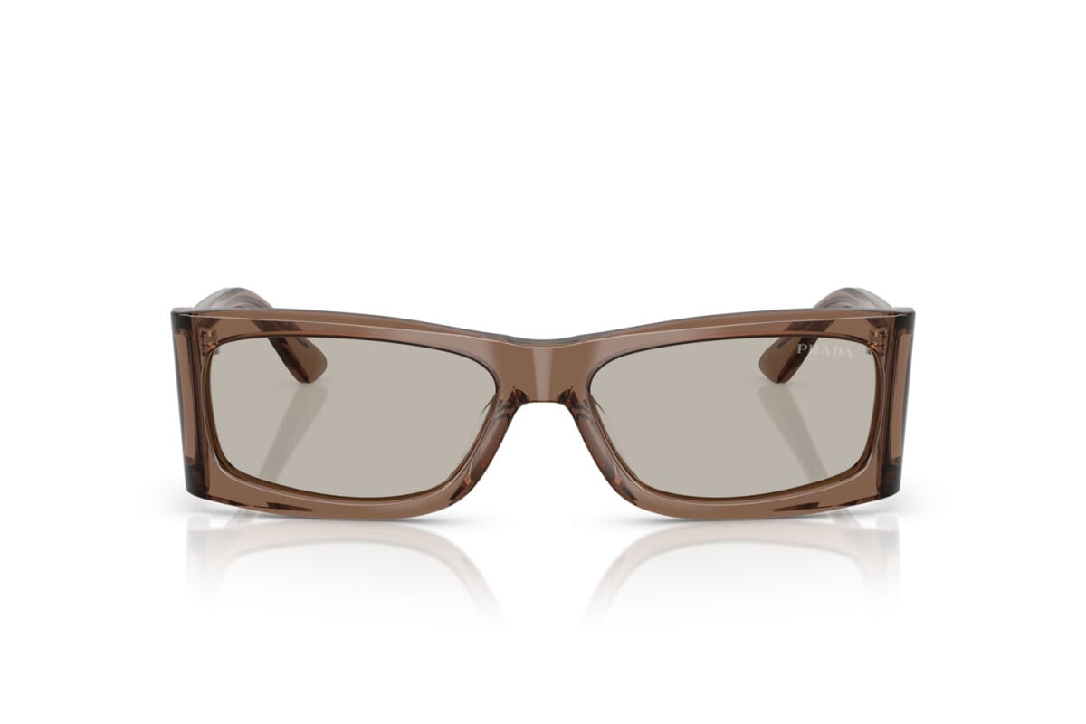 PRADA - 16W5J2 MARRONE TRASPARENTE | OCCHIALE DA SOLE UOMO - PR B03S CALIBRO 56
