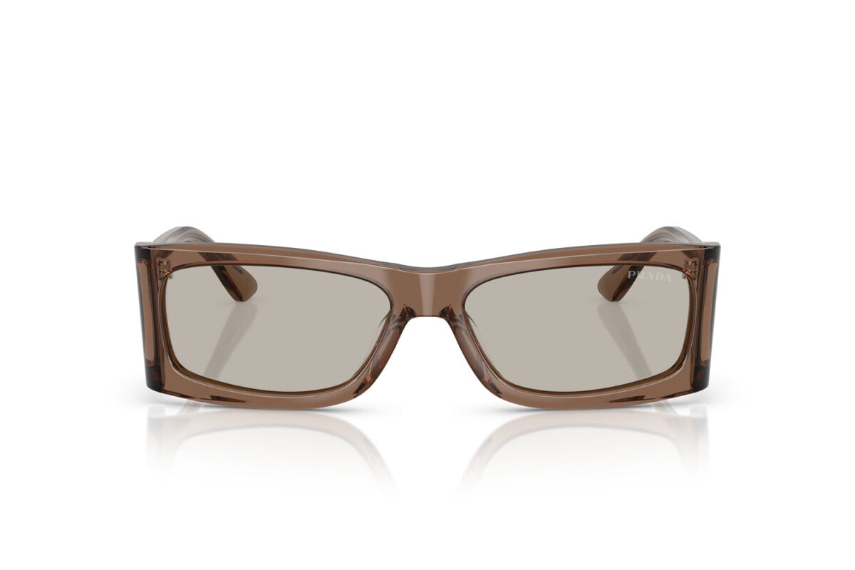 PRADA - 16W5J2 MARRONE TRASPARENTE | OCCHIALE DA SOLE UOMO - PR B03S CALIBRO 56