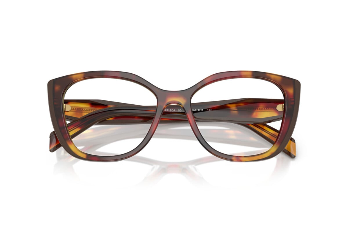 PRADA - 22A1O1 PAPAVERO TARTARUGA/BORDEAUX | OCCHIALE DA VISTA DONNA - PR B04V CALIBRO 51