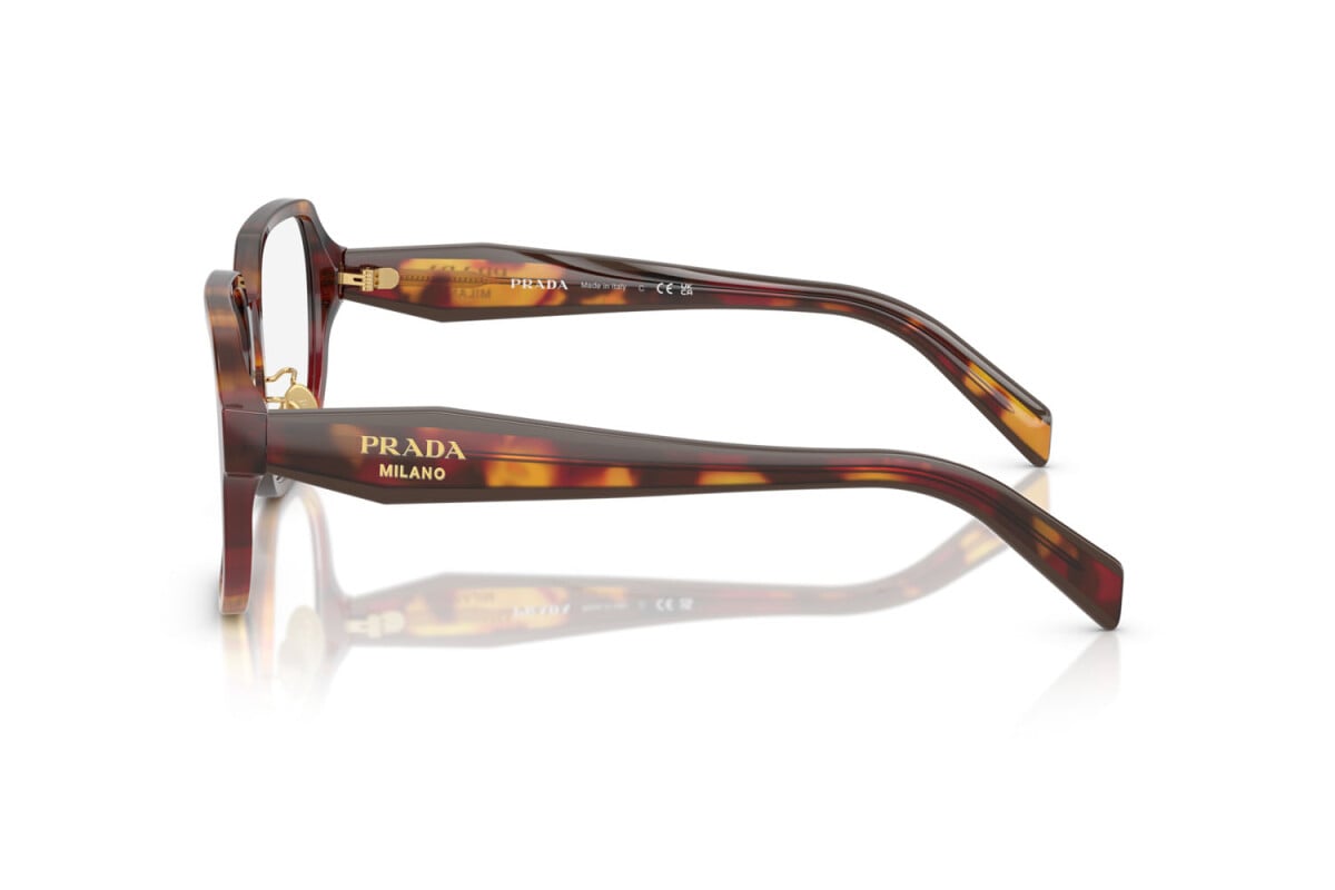 PRADA - 22A1O1 PAPAVERO TARTARUGA/BORDEAUX | OCCHIALE DA VISTA DONNA - PR B07VD CALIBRO 56