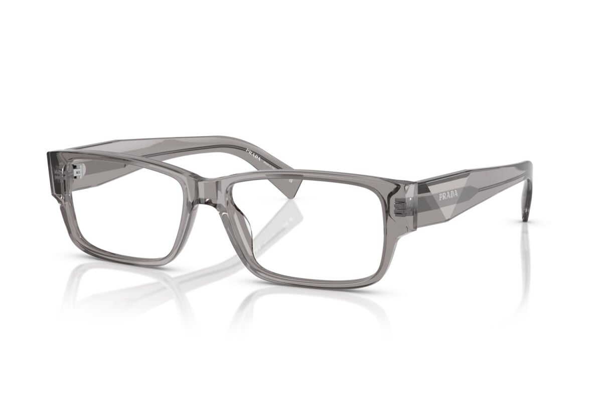 PRADA - 16Z1O1 GRIGIO TRASPARENTE | OCCHIALE DA VISTA UOMO - PR B09V CALIBRO 55