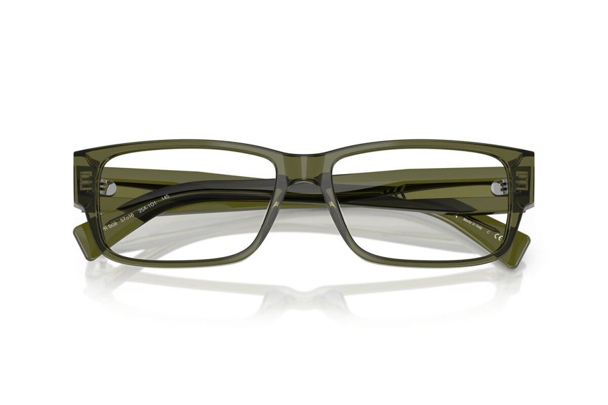 PRADA - 25A1O1 VERDE TRASPARENTE | OCCHIALE DA VISTA UOMO - PR B09V CALIBRO 55