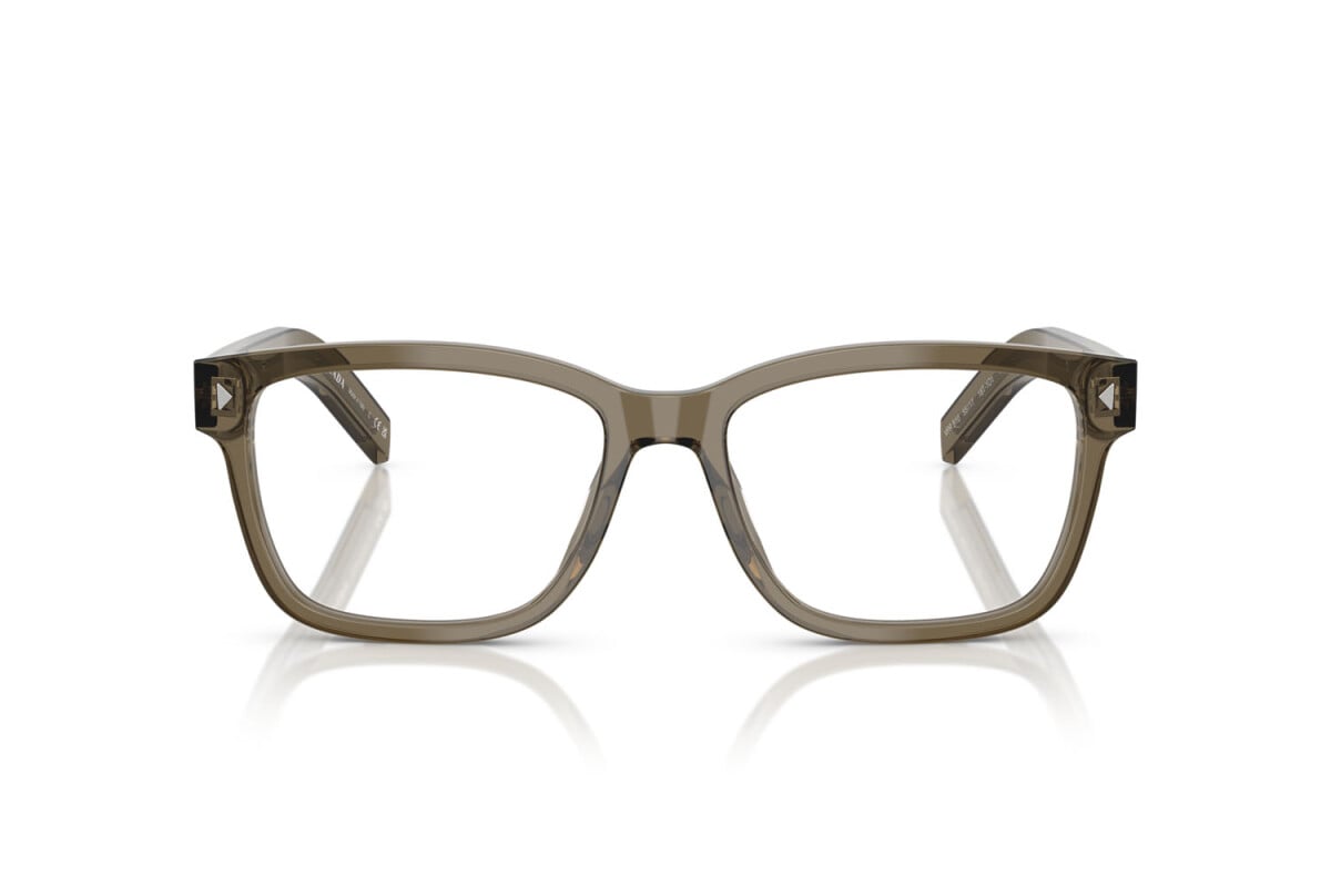 PRADA - 18T1O1 MARRONE TRASPARENTE | OCCHIALE DA VISTA UOMO - PR B10V CALIBRO 53