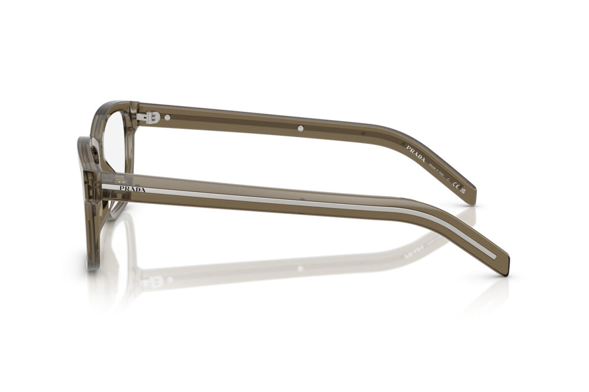 PRADA - 18T1O1 MARRONE TRASPARENTE | OCCHIALE DA VISTA UOMO - PR B10V CALIBRO 53