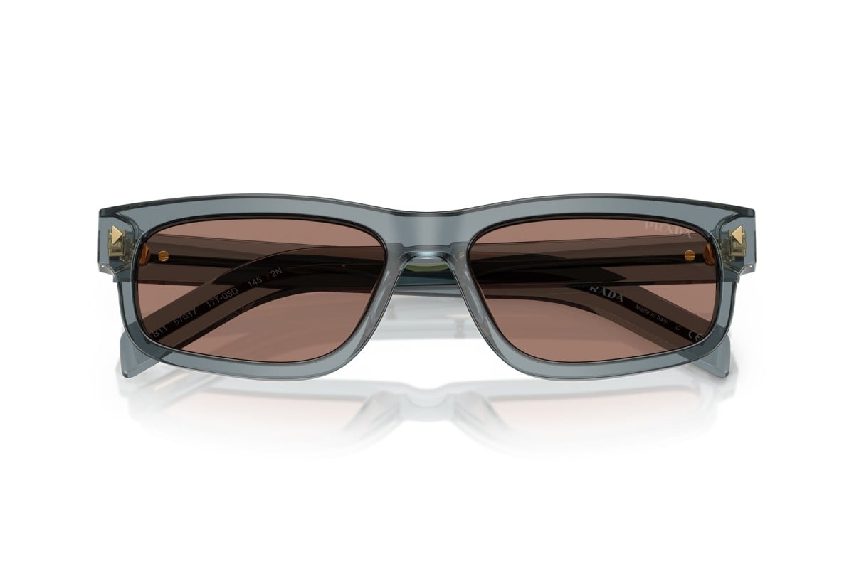 OCCHIALE DA SOLE UOMO | PRADA PR B11S - 17T05D OCEANO TRASPARENTE - CALIBRO 57