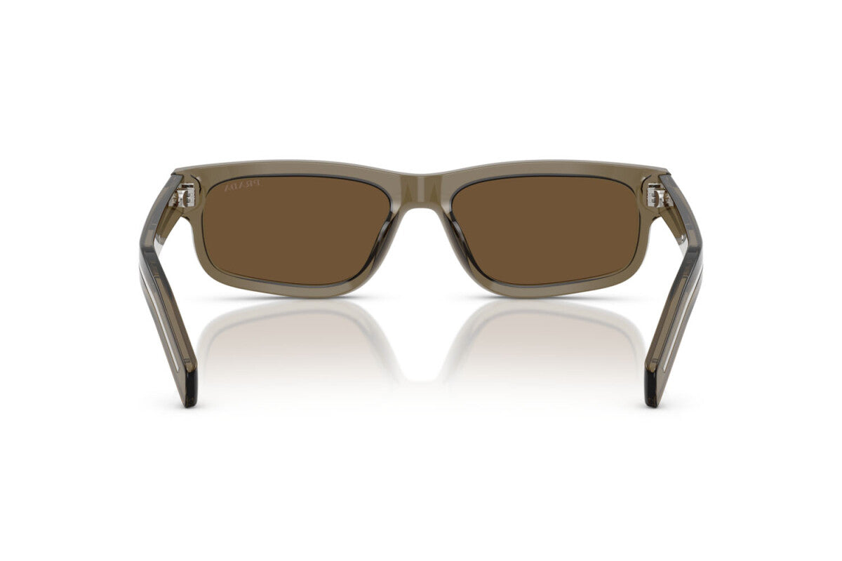 PRADA - 18T70F TERRA TRASPARENTE | OCCHIALE DA SOLE UOMO - PR B11S CALIBRO 57