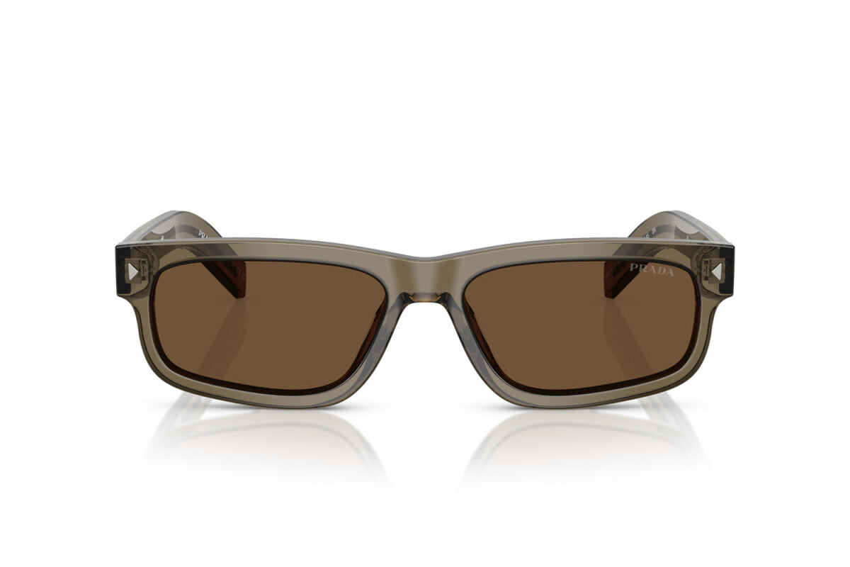 PRADA - 18T70F TERRA TRASPARENTE | OCCHIALE DA SOLE UOMO - PR B11S CALIBRO 57