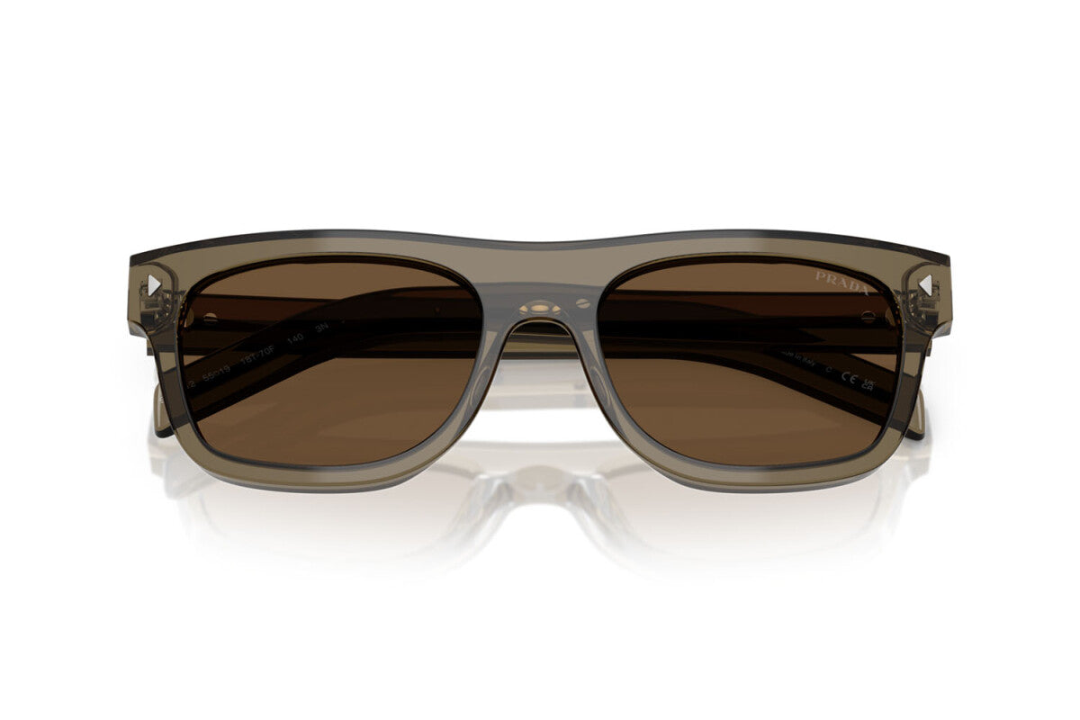 PRADA - 18T70F TERRA TRASPARENTE | OCCHIALE DA SOLE UOMO - PR B12S CALIBRO 55