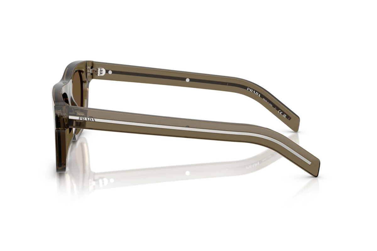 PRADA - 18T70F TERRA TRASPARENTE | OCCHIALE DA SOLE UOMO - PR B12S CALIBRO 55