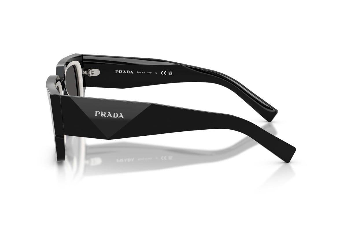 OCCHIALE DA SOLE UOMO | PRADA PR B17S - 16K08Z NERO/TALCO - CALIBRO 54
