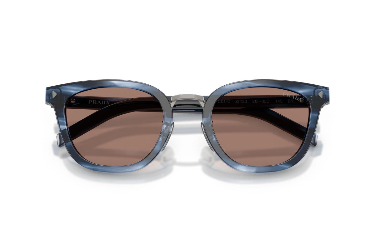 OCCHIALE DA SOLE UOMO | PRADA PR C01SD - 26F05D AVANA BLU - CALIBRO 52
