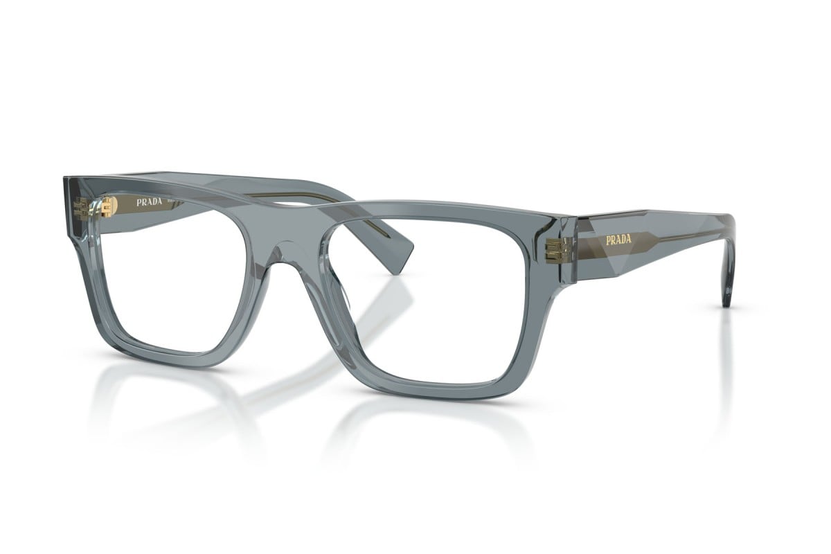 OCCHIALE DA VISTA UOMO | PRADA PR C01V - 17T1O1 OCEANO TRASPARENTE - CALIBRO 52