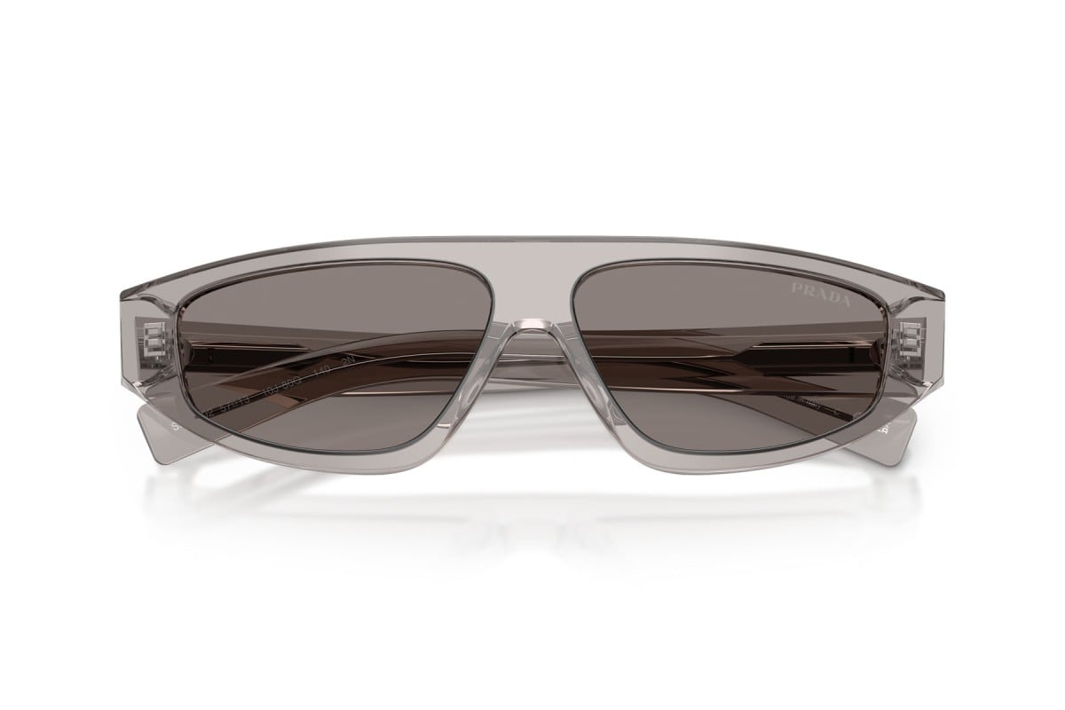 OCCHIALE DA SOLE UOMO | PRADA PR C02S - 10J80Q GRIGIO TRASPARENTE - CALIBRO 57