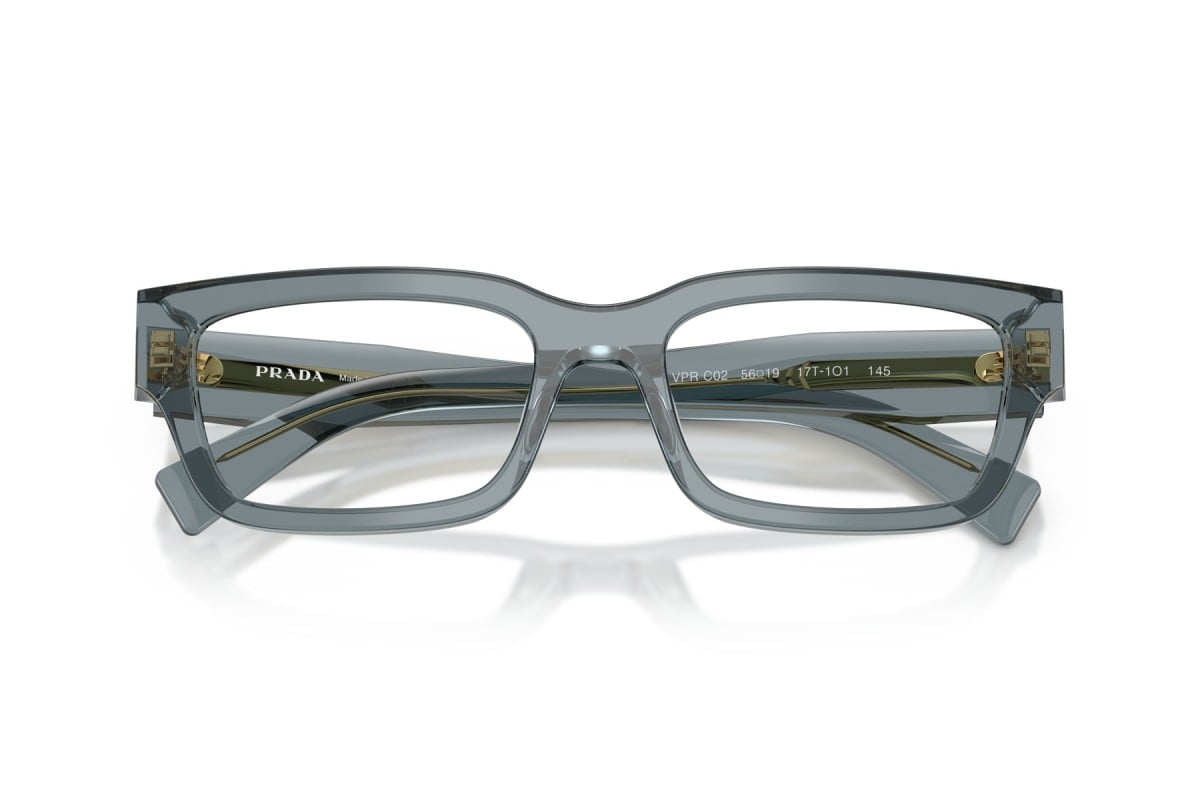OCCHIALE DA VISTA UOMO | PRADA PR C02V - 17T1O1 OCEANO TRASPARENTE - CALIBRO 56