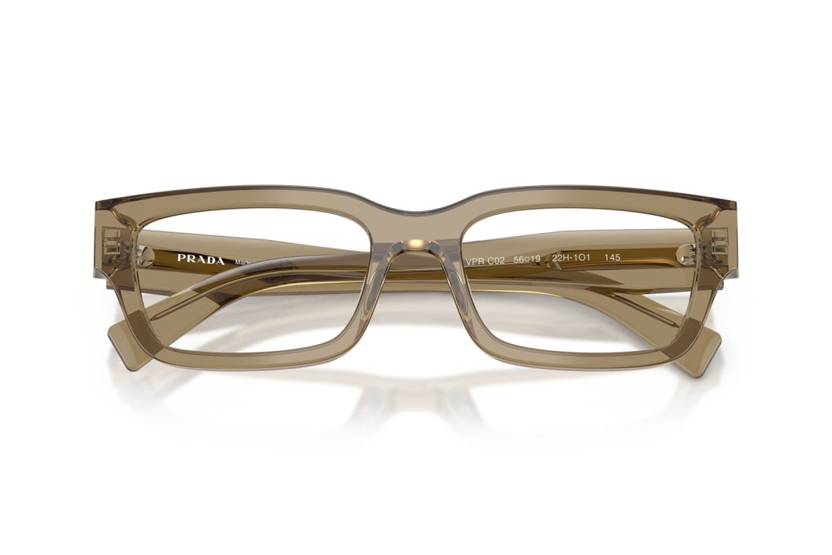 OCCHIALE DA VISTA UOMO | PRADA PR C02V - 22H1O1 CORTECCIA TRASPARENTE - CALIBRO 56