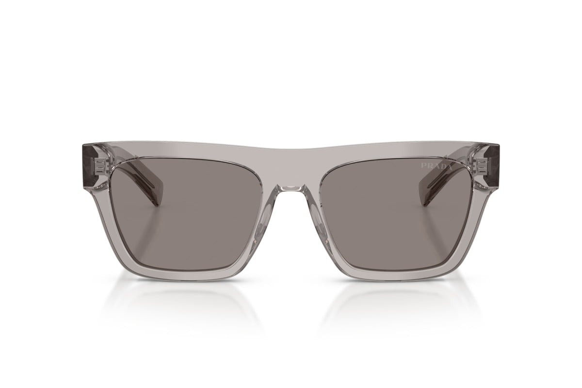 OCCHIALE DA SOLE UOMO | PRADA PR C03S - 10J80Q GRIGIO TRASPARENTE - CALIBRO 54