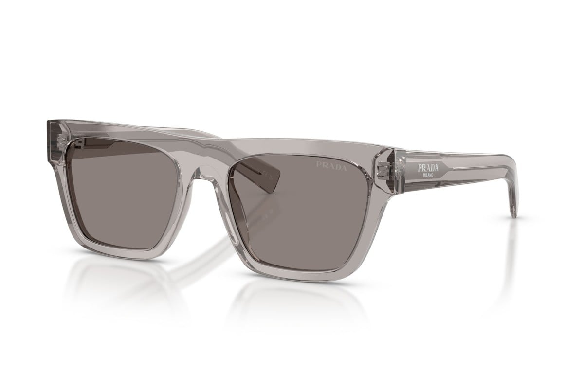 OCCHIALE DA SOLE UOMO | PRADA PR C03S - 10J80Q GRIGIO TRASPARENTE - CALIBRO 54