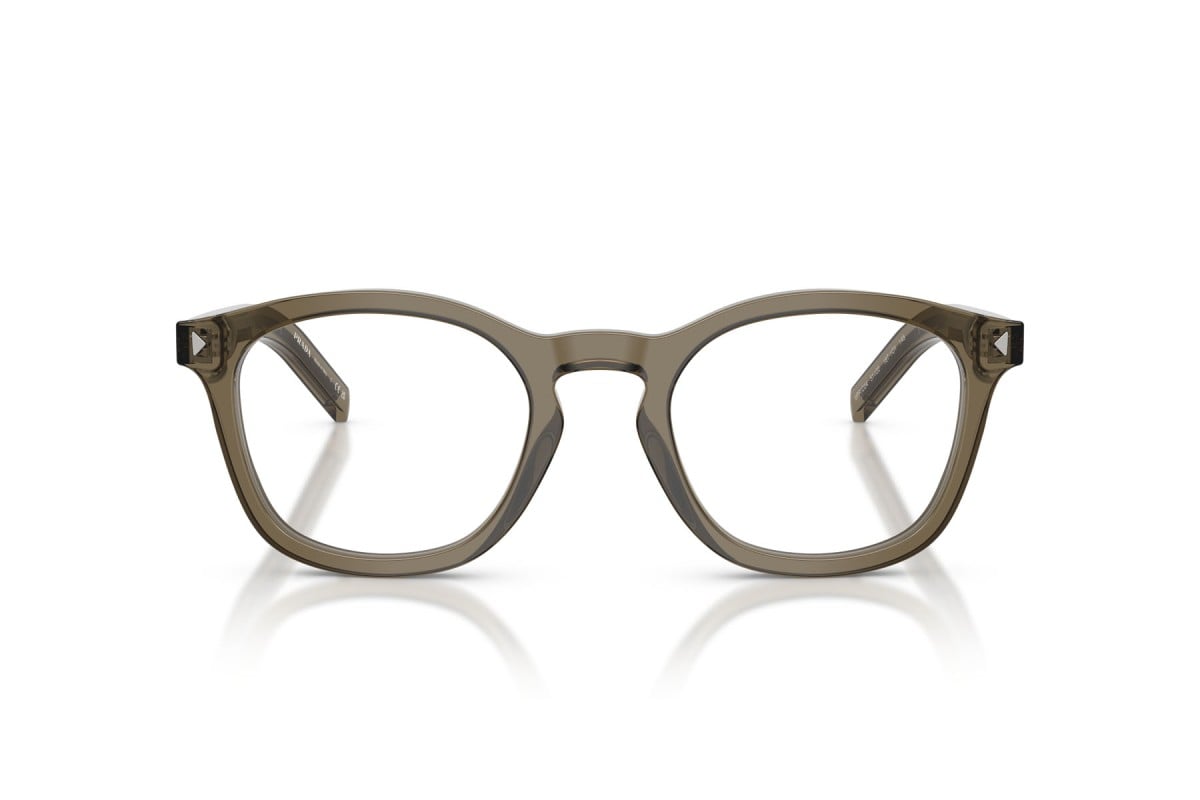 OCCHIALE DA VISTA UOMO | PRADA PR C04V - 18T1O1 TERRA TRASPARENTE - CALIBRO 51
