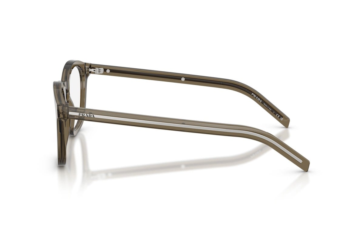 OCCHIALE DA VISTA UOMO | PRADA PR C04V - 18T1O1 TERRA TRASPARENTE - CALIBRO 51