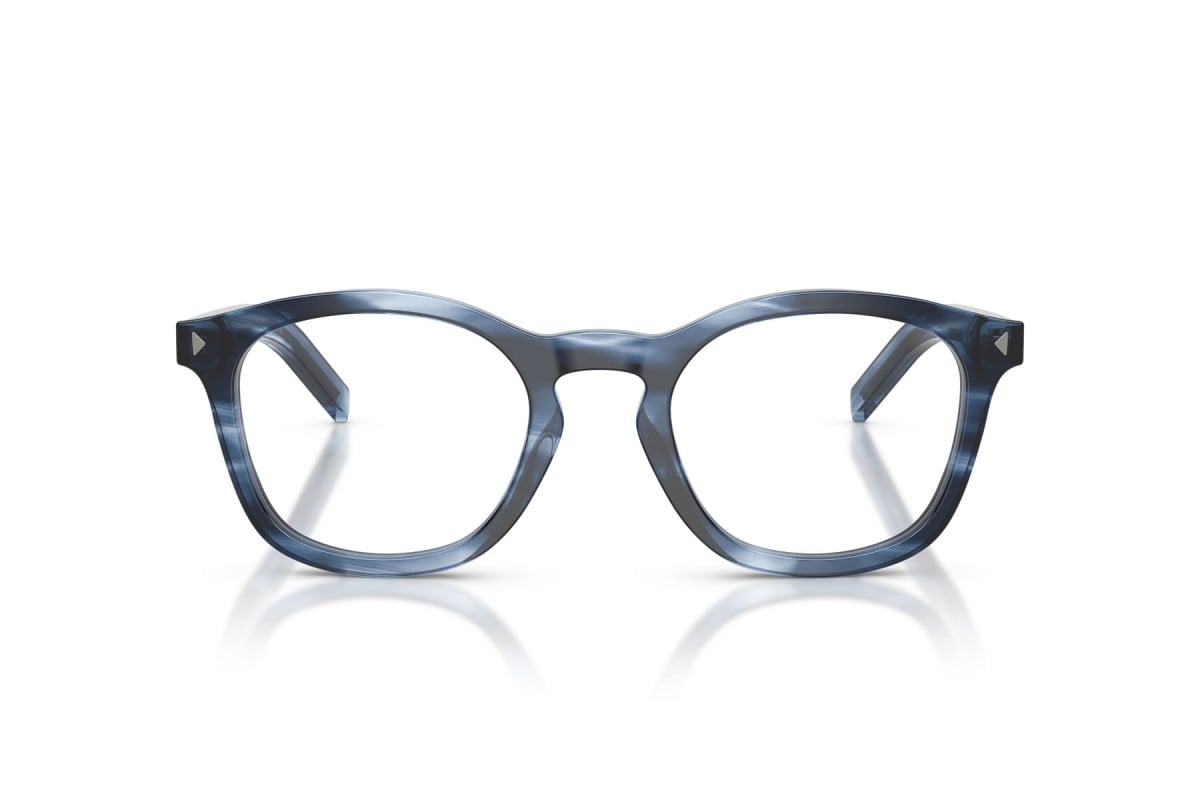 OCCHIALE DA VISTA UOMO | PRADA PR C04V - 26F1O1 BLU A STRISCE - CALIBRO 49