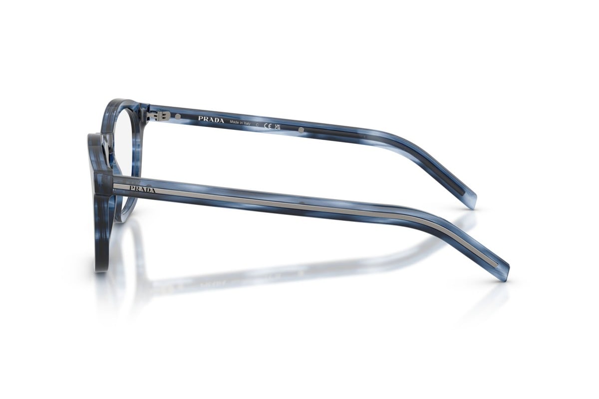 OCCHIALE DA VISTA UOMO | PRADA PR C04V - 26F1O1 BLU A STRISCE - CALIBRO 49