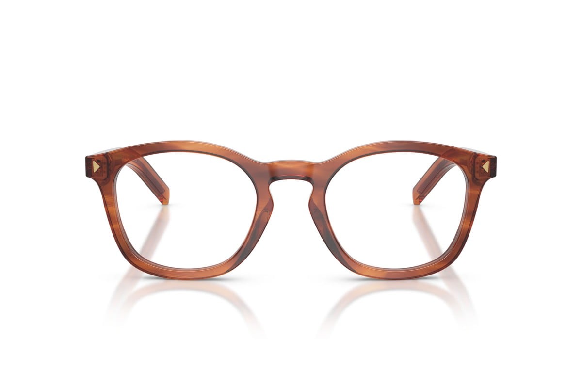 OCCHIALE DA VISTA UOMO | PRADA PR C04V - 27F1O1 COGNAC A STRISCE - CALIBRO 49